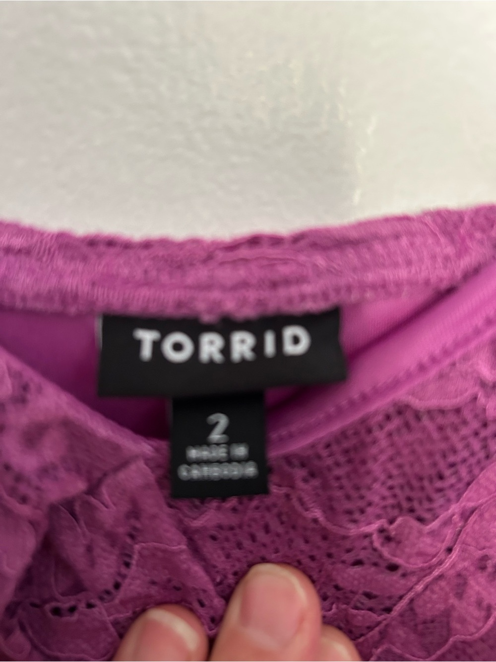 Torrid Purple Lace High-Low Ruffle Dress - Picture 5 of 8